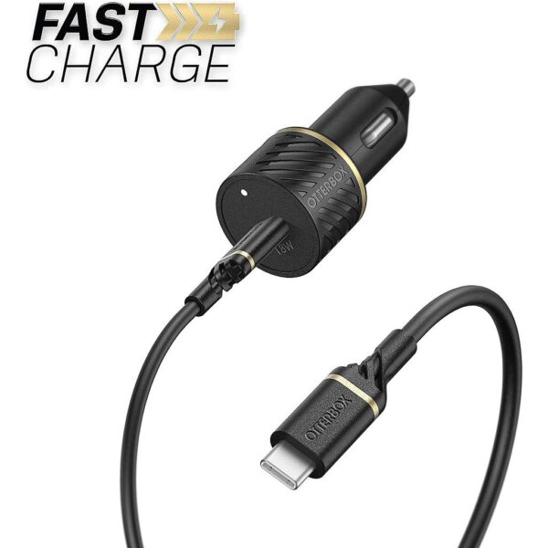 شاحن سيارة 18 واط + كابل USB-C