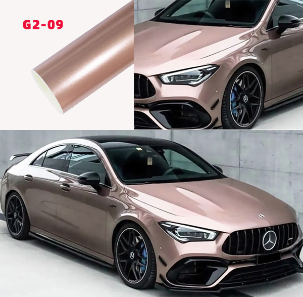 تغليف السيارات فينيل ذهبي وردي Rose Gold